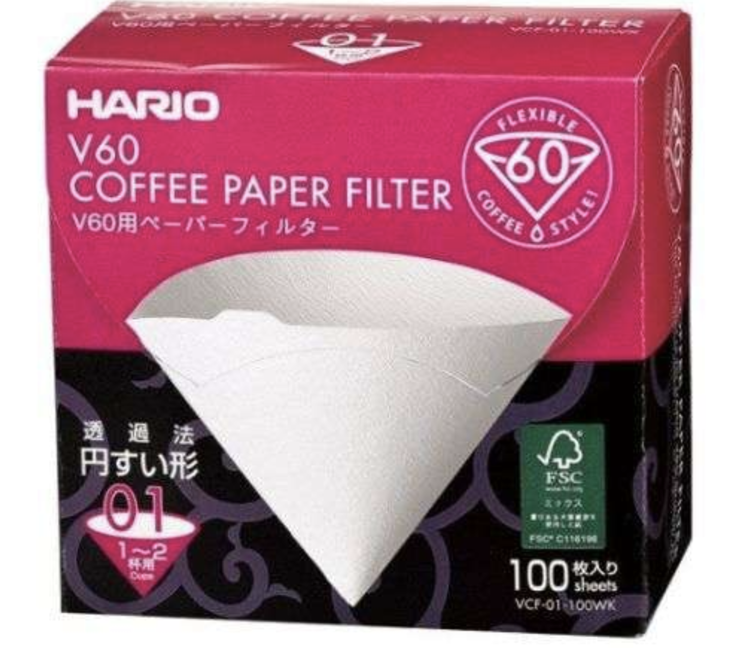 Hariov60 paper filter 100pk